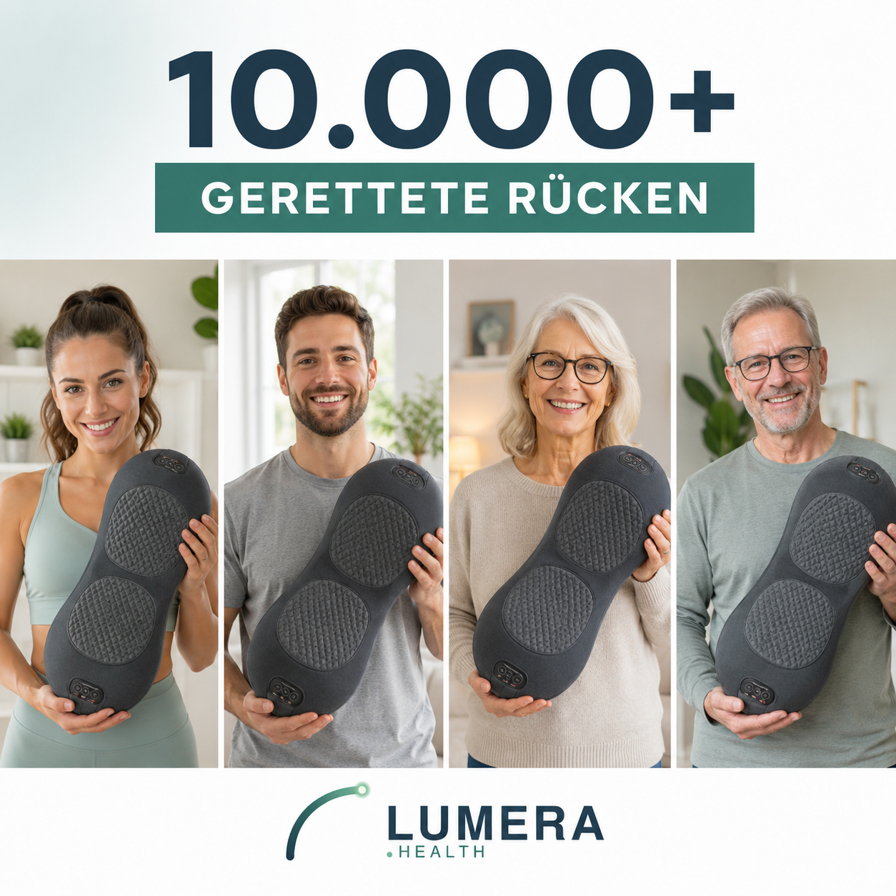 3-in-1- Rückenmassagegerät für Rückenschmerzen, Bandscheibe & Ischids