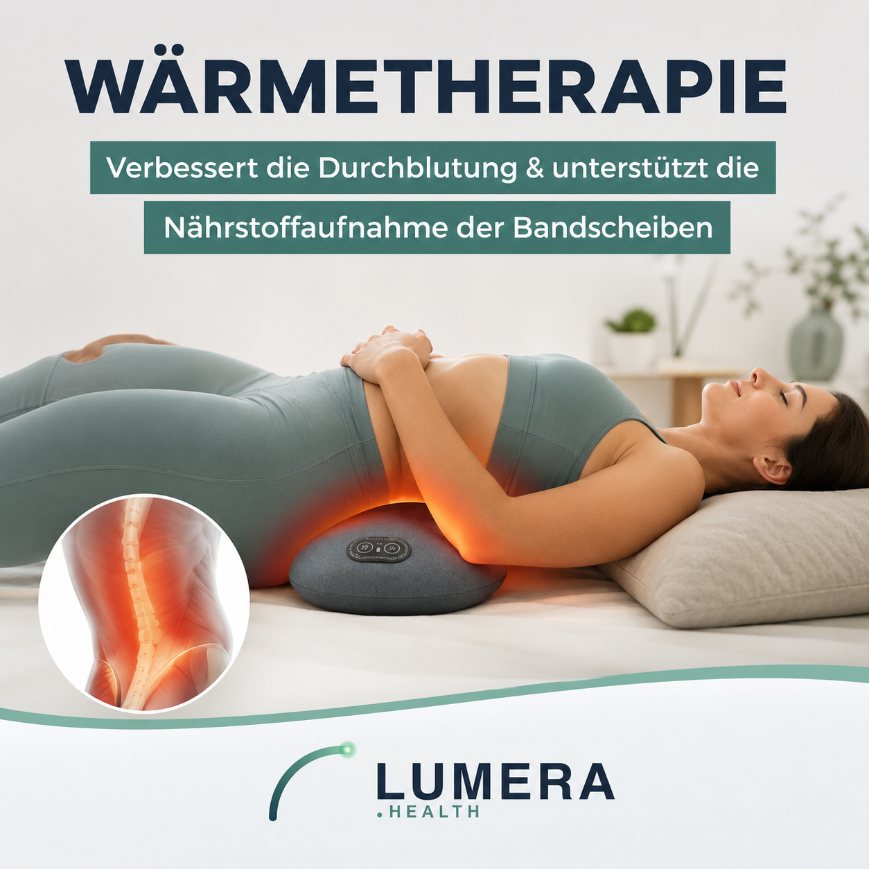 3-in-1- Rückenmassagegerät für Rückenschmerzen, Bandscheibe & Ischids