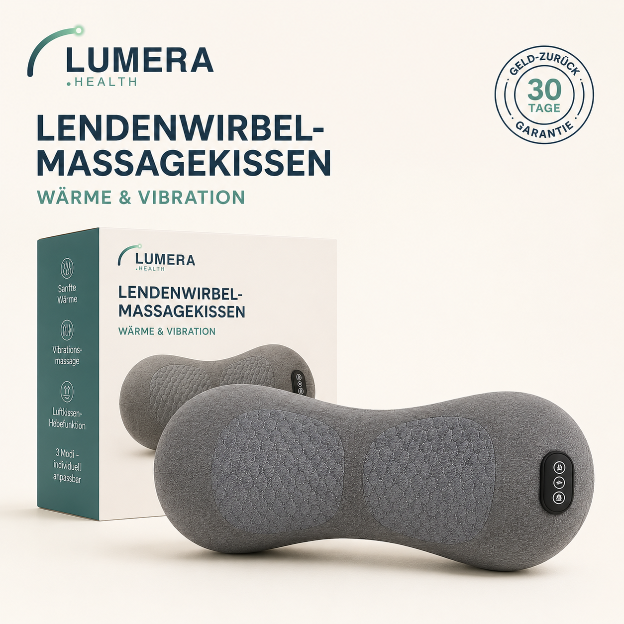 3-in-1- Rückenmassagegerät für Rückenschmerzen, Bandscheibe & Ischids